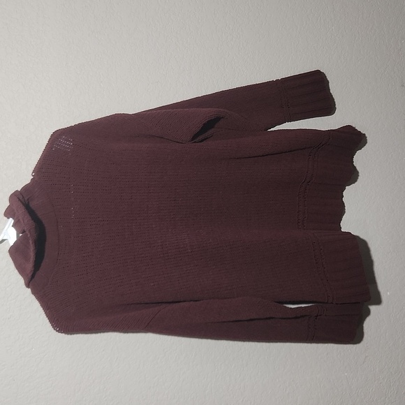 Aerie Sweater Womens Tunic Small Maroon Turtleneck - Picture 3 of 9